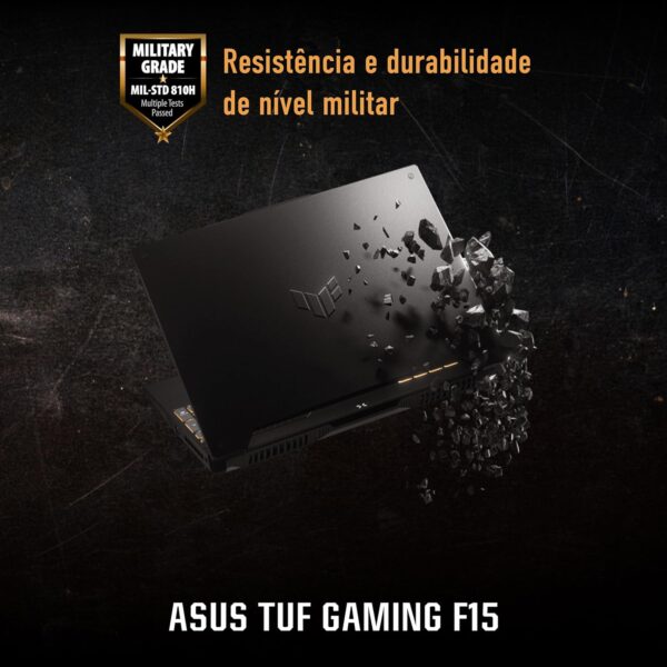 Notebook Gamer ASUS TUF Gaming F15, Core I7, 16 GB, 512 GB, Nvídia RTX3050, Windows 11 Home, Mecha Gray - FX507ZC4-HN113W - Image 8